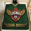 Custom Name PFC CSKA Moscow Flannel Blanket, High Quality Comfortable for All Seasons, Home Decor, Warmth and Comfort