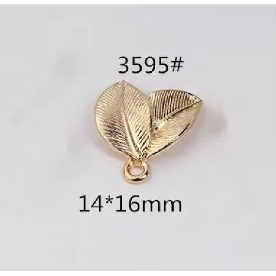 20Pcs KC Gold Copper Metal Leaf Charms Tree Leaves Charms Pendant for DIY Handmade Bracelet Necklace Jewelry Making Accessories