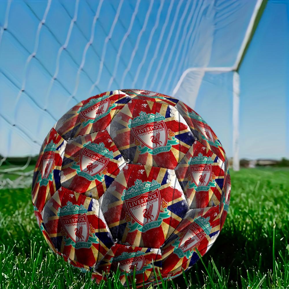 Liverpool Size 5 Soccer Ball Machine Sewn Indoor Outdoor Training and Matches Soccer Accessory Perfect Gift for Friends Family