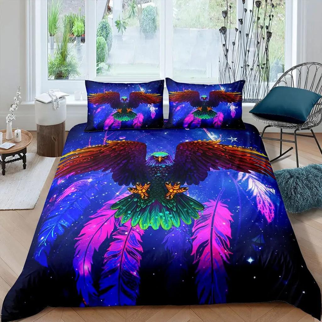 Comforter Eagle Wild Animal Pattern Polyester Comforter King Queen Full Twin Size For Kids Teens Adults Bedding Set