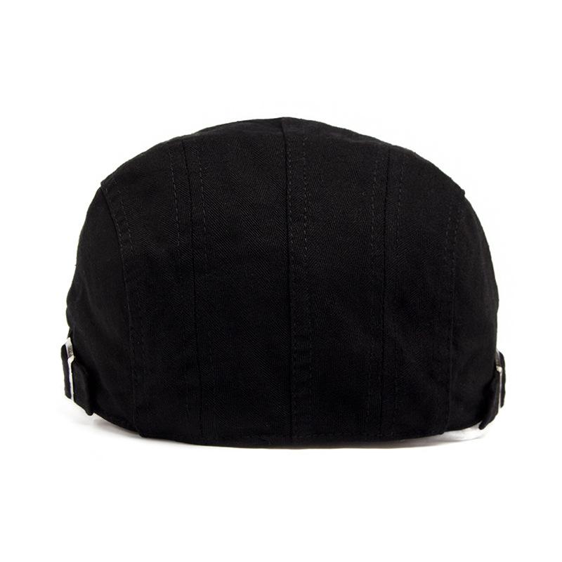 Vintage British Style Cotton Beret Hat Men Women Casual Forward Cap Solid Color Sun Duckbill Hat Spring Summer Lightweight Adjustable Unisex Hats