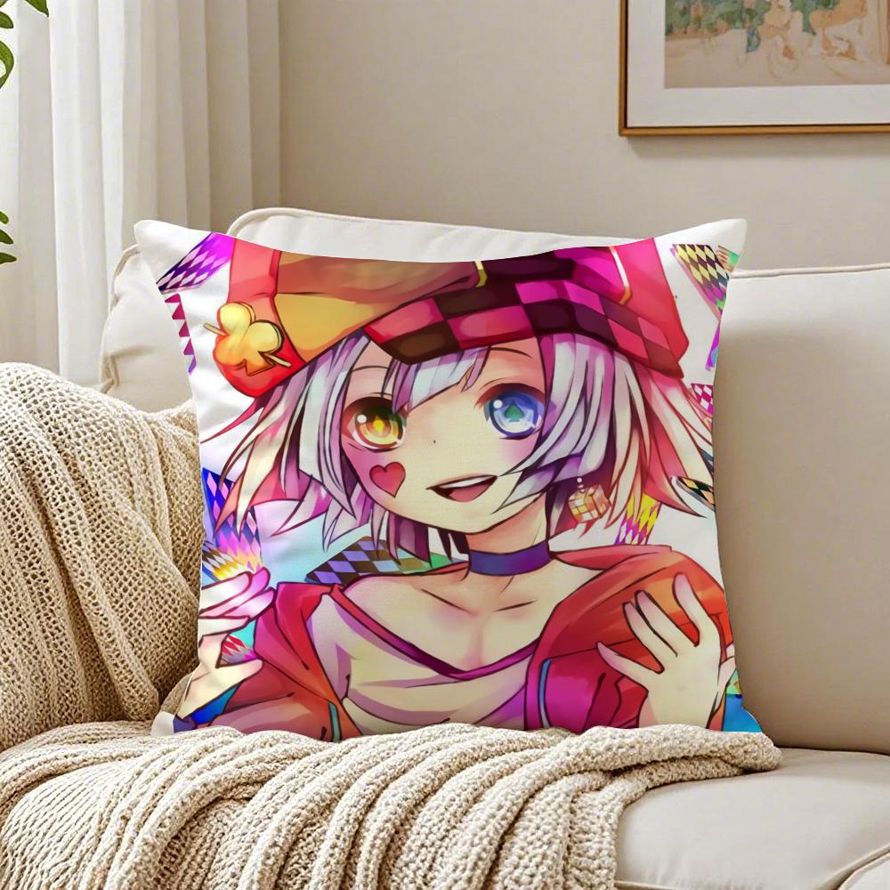 Anime BeautifulNo Game No LifeCartoon Cushion Cover Pillowcase Antidustmite living Room Sofa Decor Cushion Room
