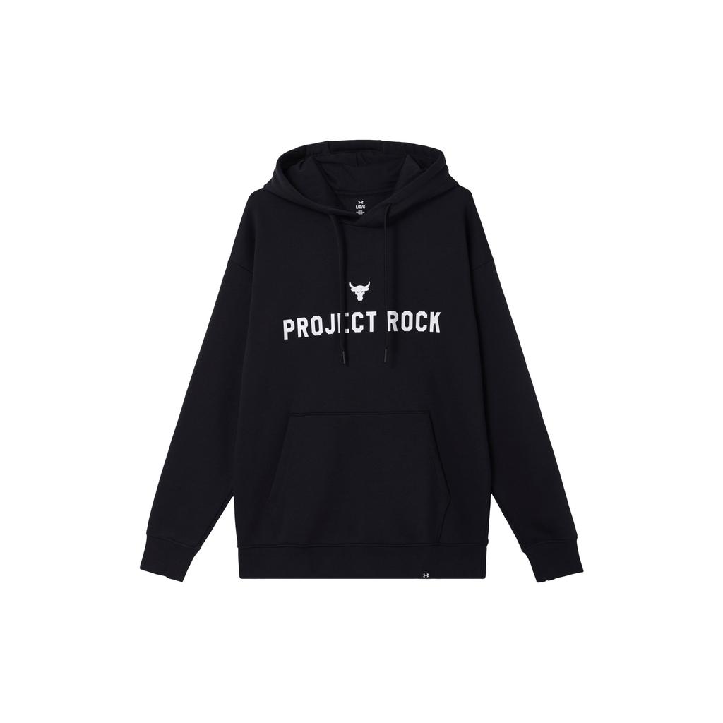 Under Armour Project Rock Letter Print Comfortable Fashion Hoodie Men hoodies Black 1386882-001