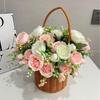 Retro Rose Artificial Flower Arrangement for Living Room & Dining Table Decoration