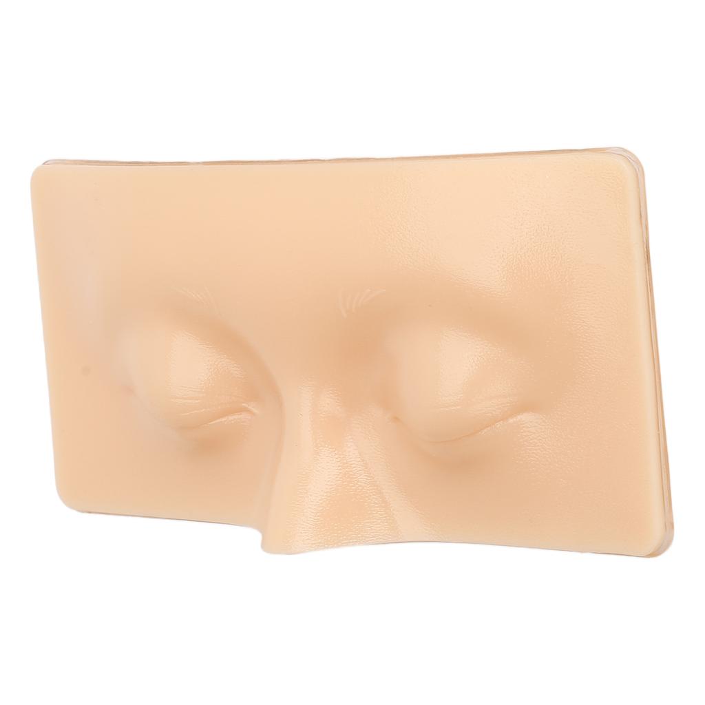 Makeup Practice Face 3D Silicone Face Eyes Makeup Mannequin Practice Board for Eye and Eyebrow Yellow Skin