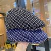 Y2k Newsboy Caps Korean Style Painter Hat Retro Plaid Berets  Outdoor