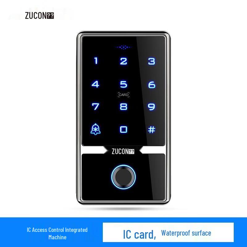 ZUCON Outdoor Waterproof Fingerprint & Card Access Control System CN plug (adapter included)