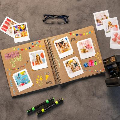 8/10-Inch Scrapbook Photo Album 80 Pages Spiral Bound DIY Hard Cover Spiral Wedding