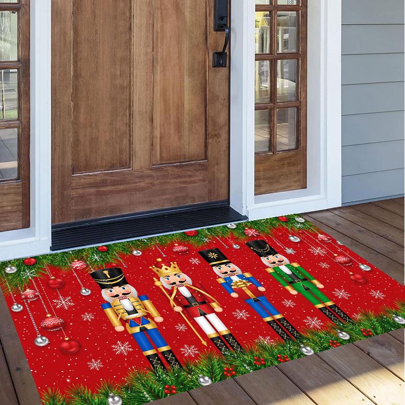 Christmas Pattern Square Area Rug Comfort Indoor Floor Carpet For Home Holiday Gift