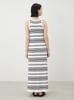 Mira Owen Border Crew Neck American Knit 09WNO252062 Women's Dress,