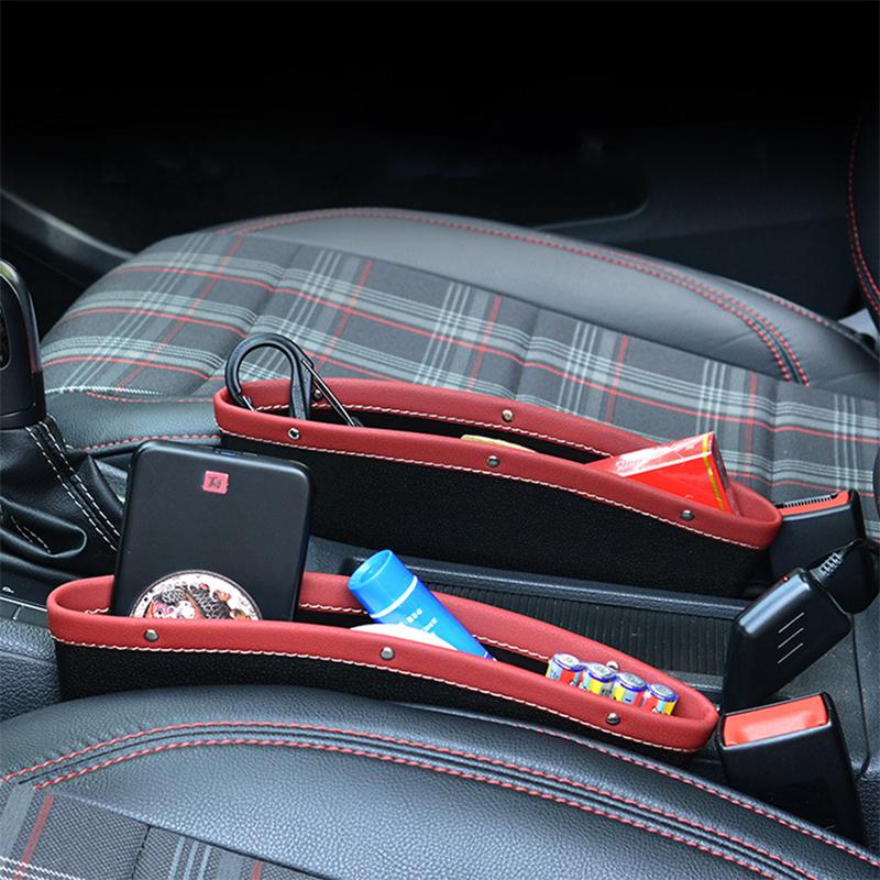 

1Pc Universal Car Seat Console Gap Filler Side Leather Organizer Pocket Four Colors Optional Multifunctional Car Gap Debris Box