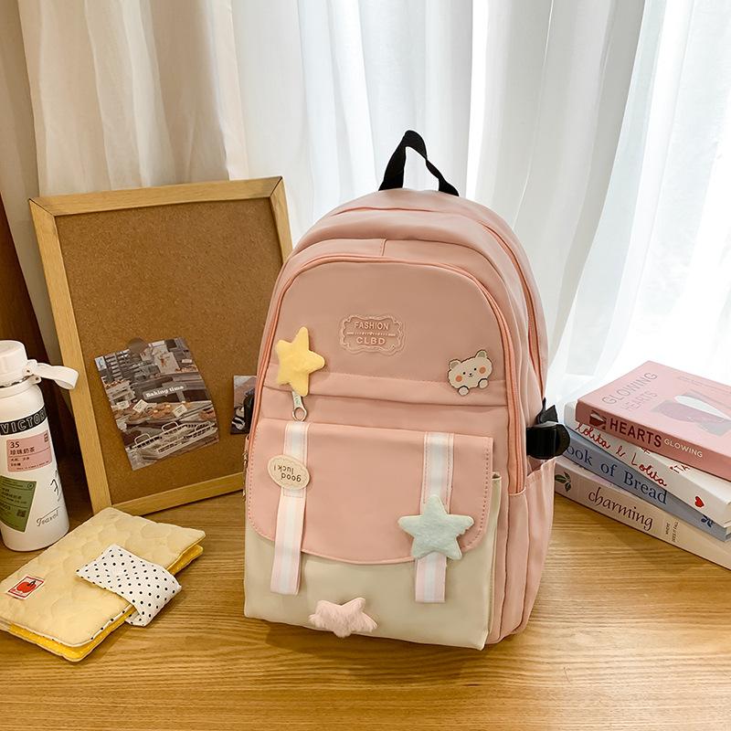 High Value, Fresh and Sweet, Candy-colored Backpack, Lightweight and Large-capacity Backpack for Junior High School Students