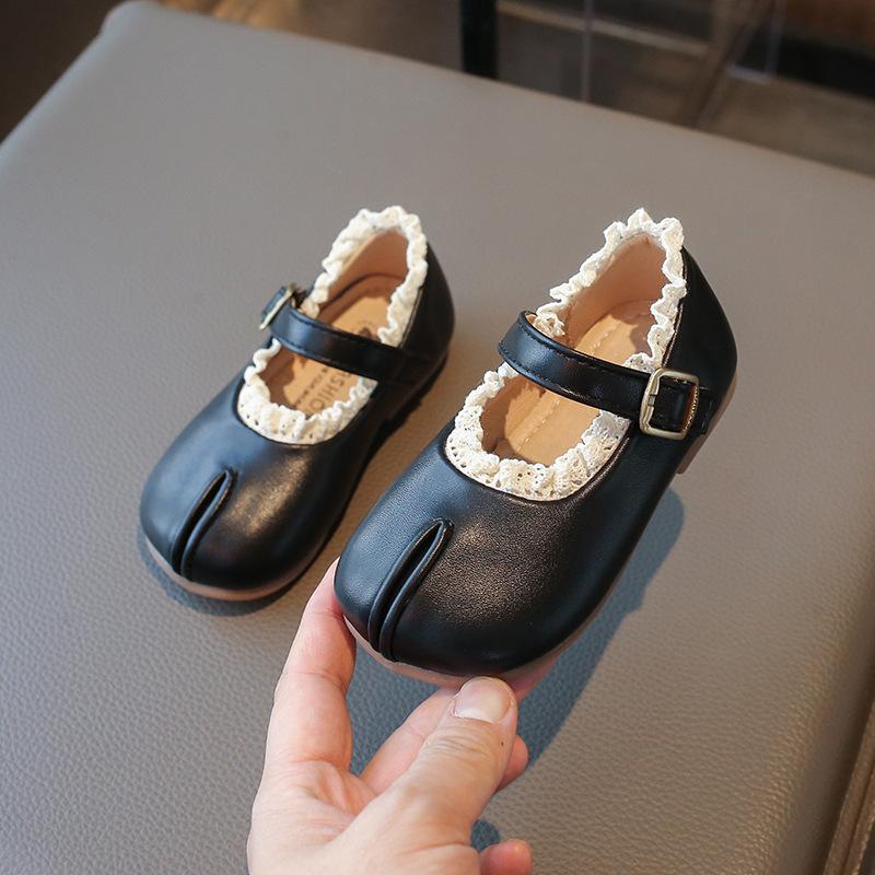 2026Spring new girls' leather shoes Children's princess shoes Fashionable children's shoes Elegant Sheepskin Performance Shoes