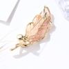 Brooch Feather Pearl Bon Brooch Zirconia Jewelry Silver Elegant Ceremony Gold Recital Entrance Ceremony Wedding Graduation Ceremony Gift Birthday