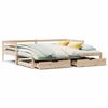VidaXL Daybed with Drawers 90x200 Cm Solid Pine Wood, Sofa Bed, Comfortable Sofa Bed, Daybed with Drawers, 3302144