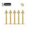 5Pcs Implant Grade F136 Titanium Gothic Spike Labret Tragus Helix Bar Lip Bar Rings Stud Cartilage Ear Piercings Body Jewelry
