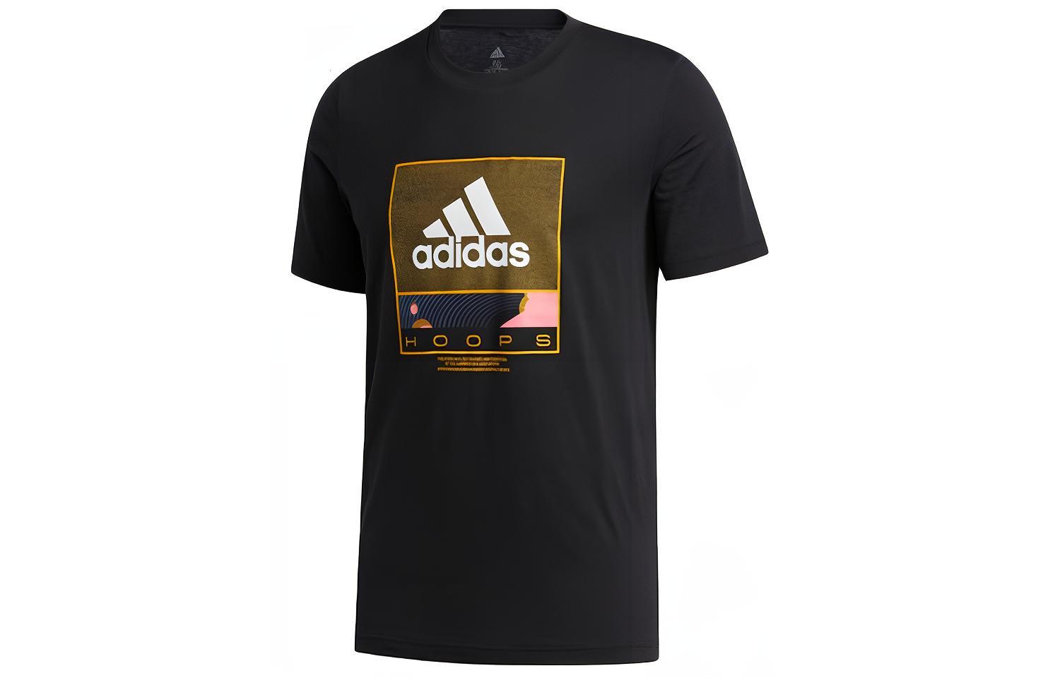 

Adidas T Shirts Men s Black Crew Neck Moderate Straight Fit GE4513 M