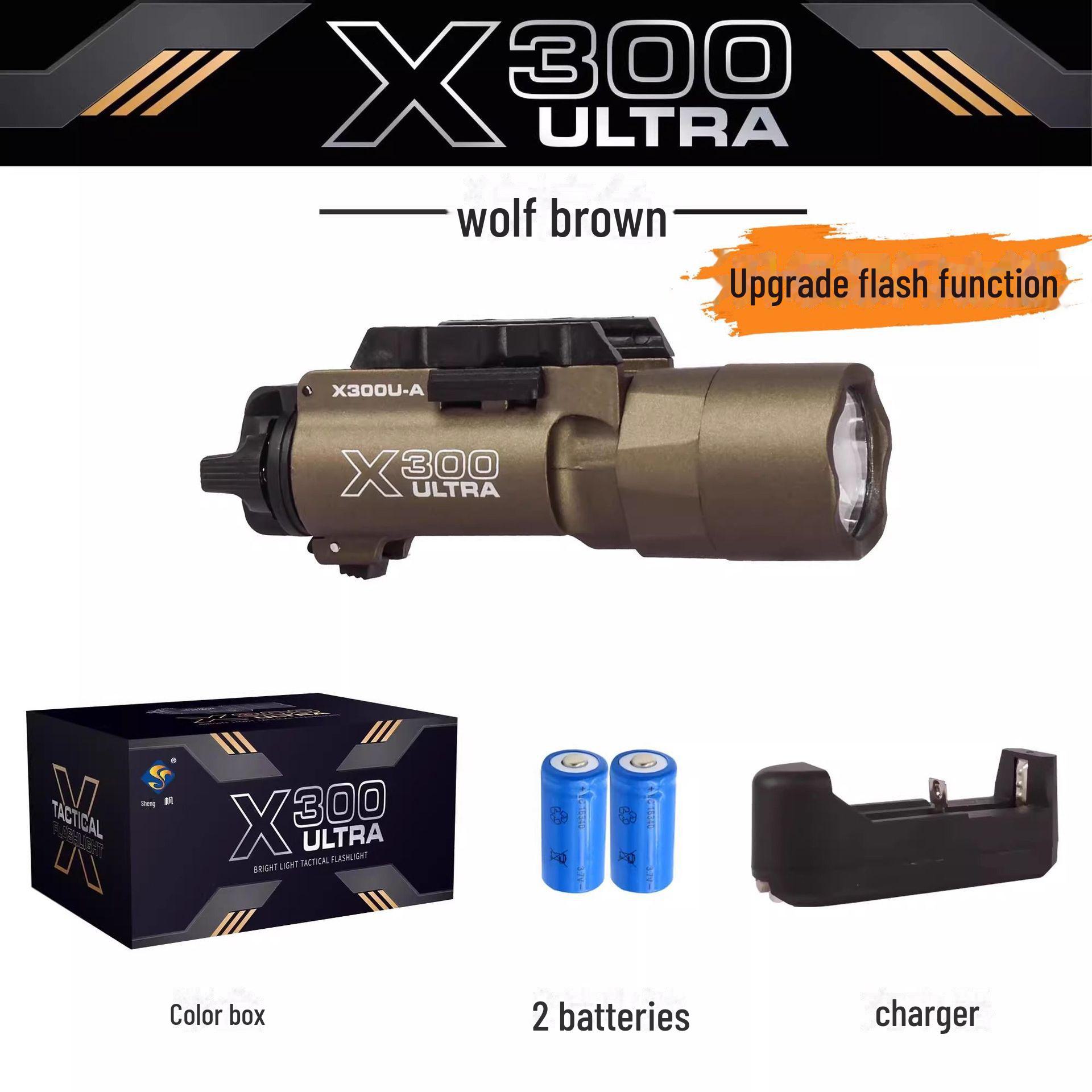 

Alloy X300U Tactical Under-Hung Strobe Lightlight 500 Люмен, металевий фотоелектричний портативний ліхтарик Glock