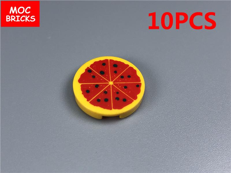 MOC Bricks Food Cookie Bone Pretzel Bagel Biscuits Waffle Chips Hot Dog Bread Pizza Milk Educational Building Blocks Kids Toys