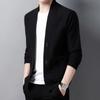 Spring and Autumn Men's Knitted Sweater Cardigan Men's Coat Top Fashion Casual Solid Color Sweater Men
