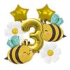 Cute Bee Daisy Aluminum Film Balloon Set Birthday Party Balloon Carnival Scene Arrangement Balloon