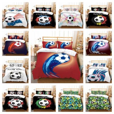 Luxury Football Style Printed Duvet Cover Set Home Bedclothes Fashionable Bedding Cover Suit with Pillowcase
