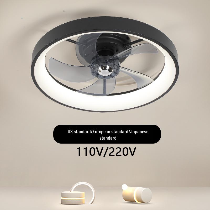 Smart Variable Frequency Ceiling Fan Light for Bedroom & Dining Room (110V, US/Japan Standard)