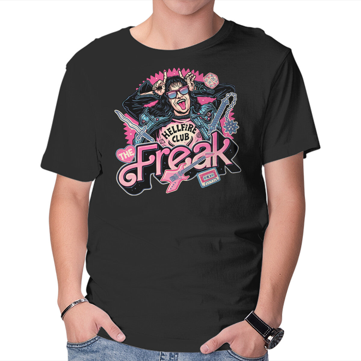 Unisex Crew Neck T-Shirt The Freak Graphic Short Sleeve Casual Tee XXXXL