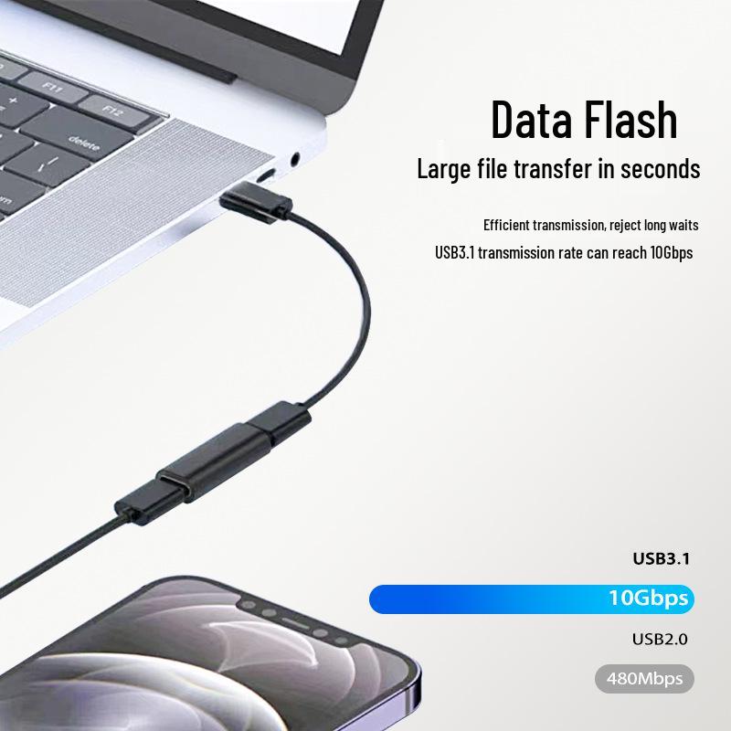 USB-C Adapter: Male to Female, Female to Female, Male to Male Extension Converter