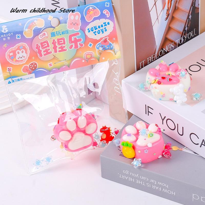 Cartoon Cat Paw Squishy Squeeze Toy Soft Hi Toys Cute Slow Rebound Stress Relief Fidget Toys For Children Adults Gifts