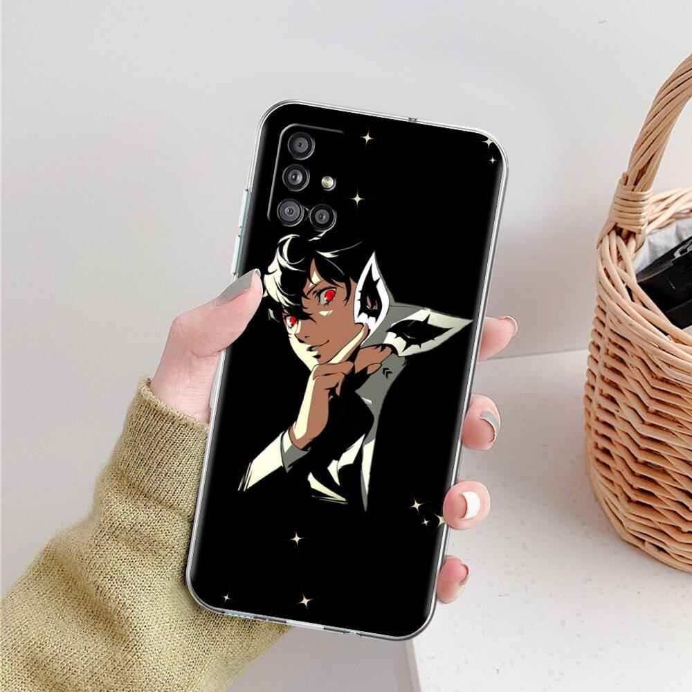Persona 5 P5 Joker Phone Case For Samsung Galaxy A51 A71 A21S A12 A11 A31 A41 A52 A32 5G A72 A01 A50 A70 Silicone Clear Cover