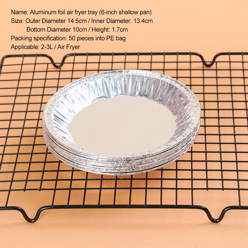 

50 шт., маслостойкая алюминиевая фольга, жестяная коробка, фритюрница, одноразовая бумажная подкладка, антипригарная корзина для варки на пару, кухонный инструмент, поддон для сбора жира для барбекю