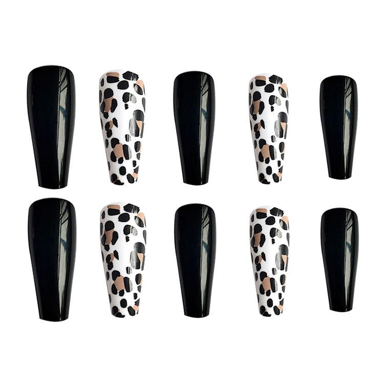 24Pcs/Set False Nails Fashion Gift Free 24Pcs Jelly Glue Waterproof Nail Art Press On Fingersnails Nail Sticker