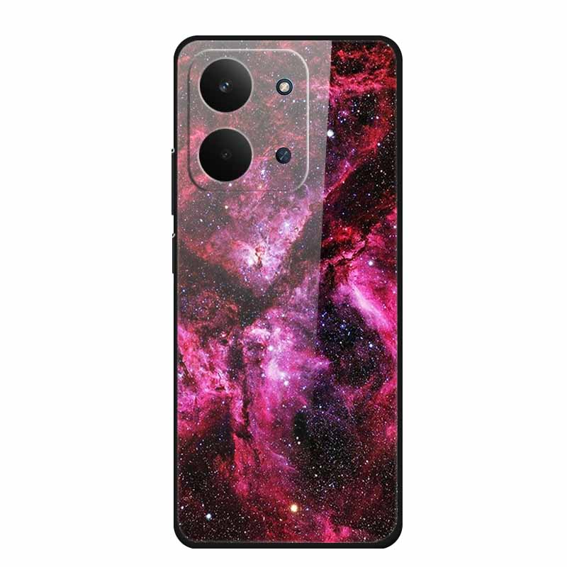 Xiaomi Redmi 15C 4G Kılıfı İçin Cam Arka Kapak 15 C Kılıf Sert Temperli Cam Kılıf Redmi 15C Telefon Kılıfı İçin Redmi15C Yumuşak Tampon