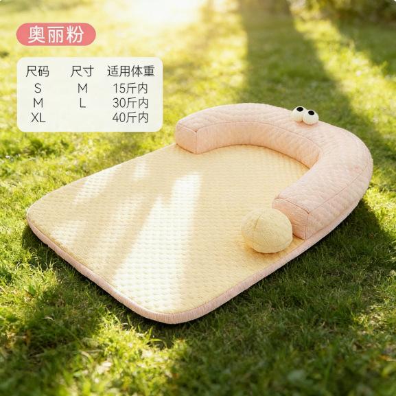 Summer Dog Cat Bed, Breathable Bubble Grid Cooling Mat, Soft Sofa Cushion for Small Dogs Puppy, Washable Pet Sleeping Pad