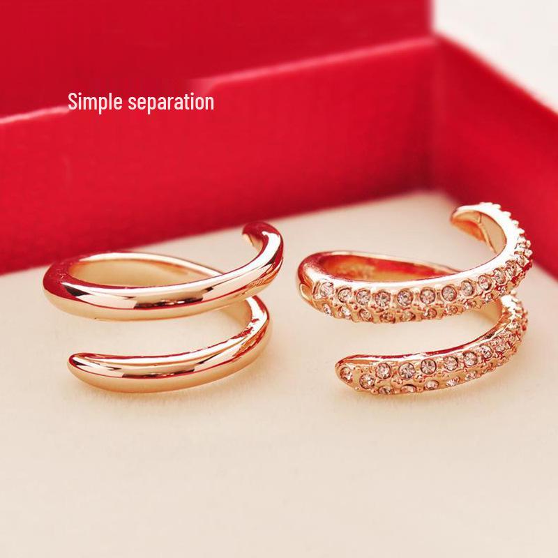 

Кольцо с бриллиантами «Спиральный вальс» в стиле легкой роскоши: Трендовый, Смелый Европейский и Американский Стиль. Inner Diameter: 17MM