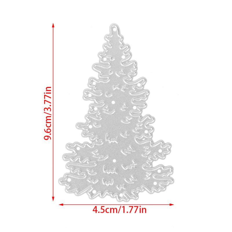 1/2/4Pcs Paper Album Knife Embossing Decor Christmas Trees Diy Metal Cutting Dies Stencil Scrapbooking Card Stamp Craft Mould