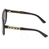 Gucci Polarized Dark Grey Pilot Unisex Sunglasses Gg1188s 001 58