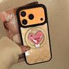 Applicable iphone16Apple17promax Phone case13Gilded Checkered Heart14Good-looking15Hard case12