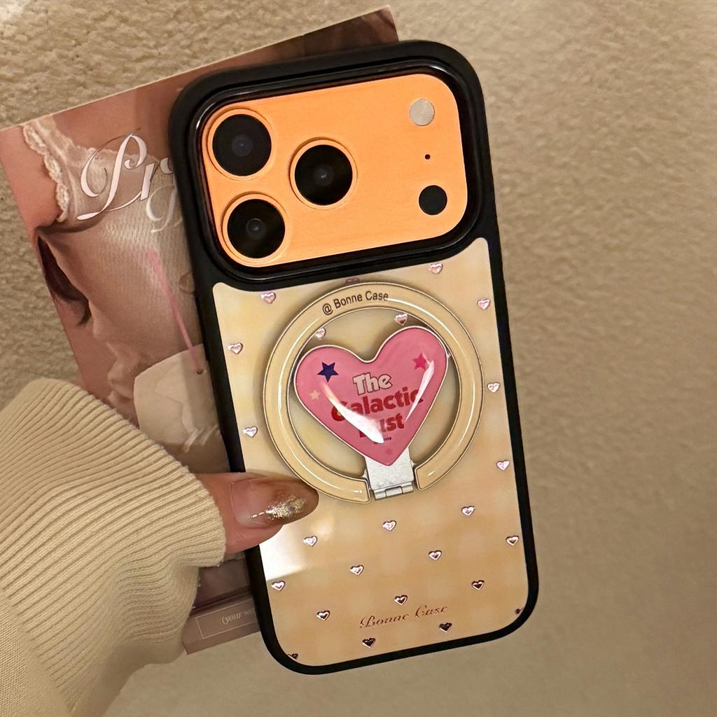 Applicable iphone16Apple17promax Phone case13Gilded Checkered Heart14Good-looking15Hard case12