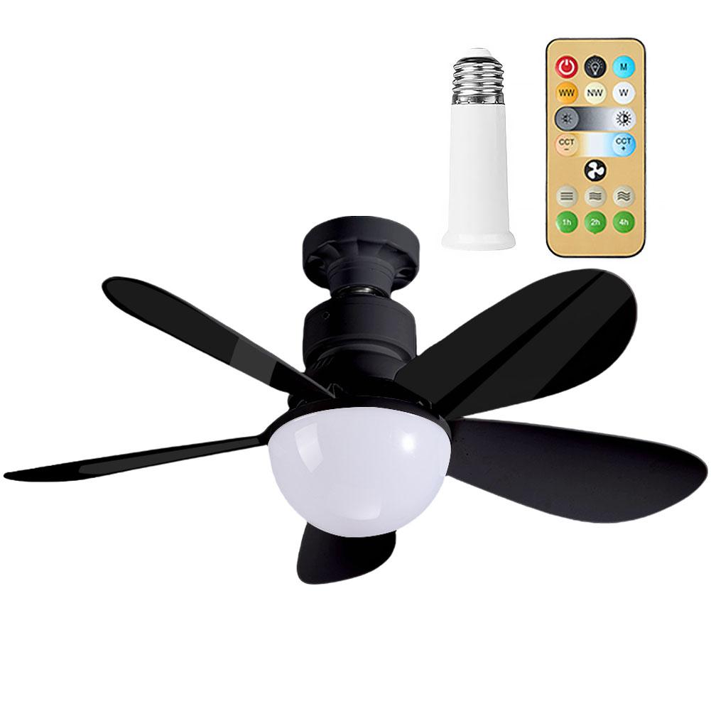 30W LED Deckenventilator mit Beleuchtung Lampe E27 Fernbedienung Moderner Deckenventilator 3 Geschwindigkeiten Einstellbar Kreative Ventilatorlampe für Zuhause