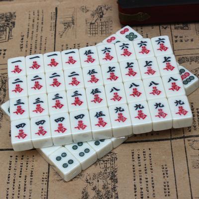 Mahjong 146 Peças Resistente a Arranhões Tamanho Mini Melamina Mahjong Chinês para Casa
