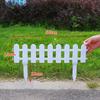 5pcs Plastic Garden Fence White Picket Fence Border Lawn Flowerbeds Plant Borders Decorative Lightweight Easy Installation