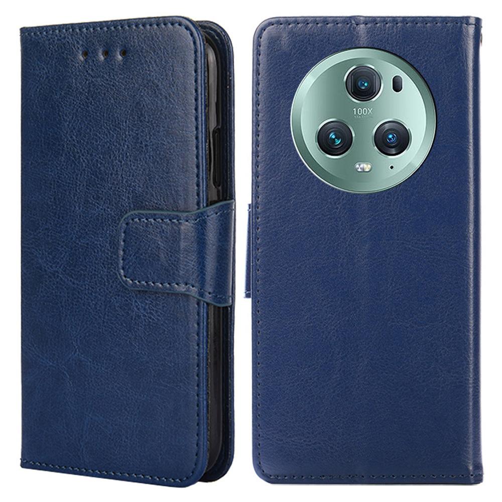 

Кожаный чехол для телефона Honor Magic5 Pro, противоударный, с кошельком и подставкой Sapphire