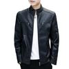 Trendy handsome PU men's locomotive winter slim jacket thickened leather jacket casual leather jacket men's spring and autumn