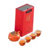 Souvenir Persimmon Tea Set, Everything Goes Well, Persimmon Persimmon Outdoor Travel Teapot Ceramic Small Gift, One Pot and Two Cups