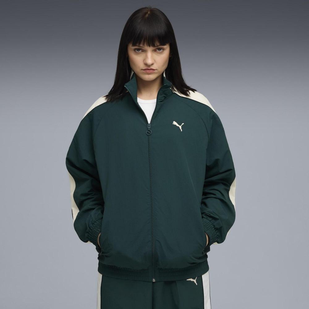 PuMa M T7 Oversized Track Jacket Green Terrain Wv 631876