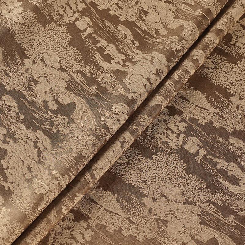 Chinese Style Vintage Jacquard Satin Silk Fabric Soft Drape Satin Brocade Fabric For DIY Cheongsam Hanfu Dress Qipao Apparel