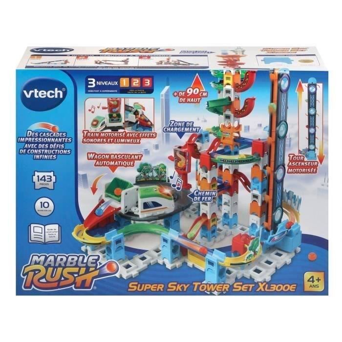 Circuit de billes VTECH MARBLE RUSH - SUPER SKY TOWER SET XL300E - 143 pièces - Pour enfants de 4 ans et plus