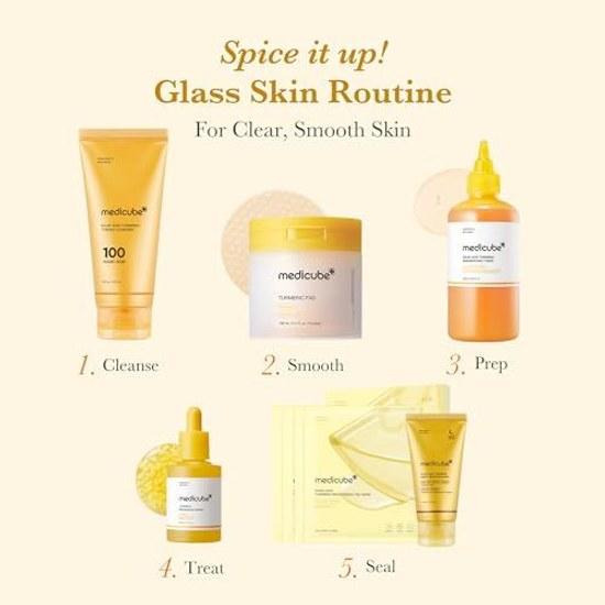 Medikube Koji Acid Vitamin Toner Pad Wiping Lotion Turmeric Niacinamide Clear Skin Care Bright Beautiful Dark Spot